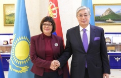 7. новембар 2017. Председница Народне скупштине са председником Сената Републике Казахстан.